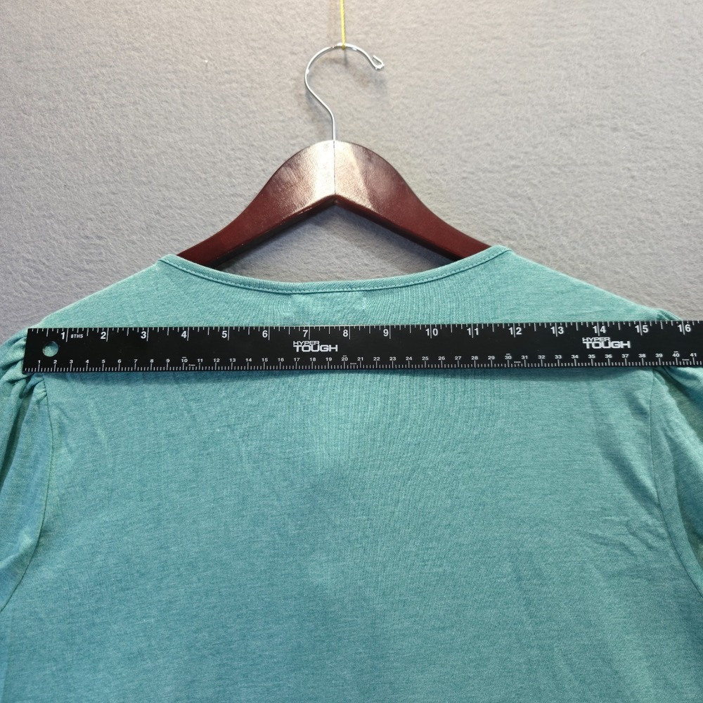 Elgogy Women's Green Square Neck Long Sleeve Blouse Size Medium NWT - Picture 8 of 9